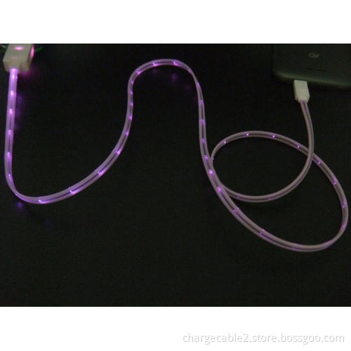 Newest 3Colors Changing Best Visible LED Light USB Data Sync Transfer Charger Charging Cable wire